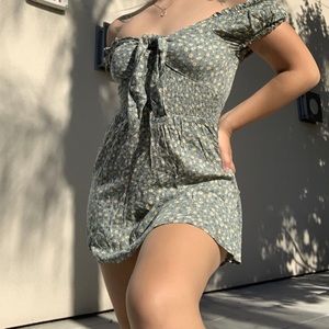 Floral Dress | summer floral dress  |  Green dress